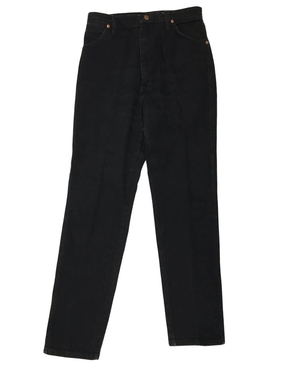 Wrangler Vintage Womens Black High Rise Straight Jeans Size 13 x 32